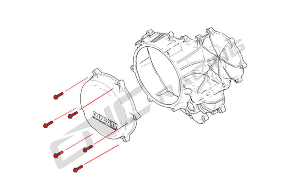 CNC RACING | Clutch cover Ducati SBK Panigale series screw kit - Titanium
