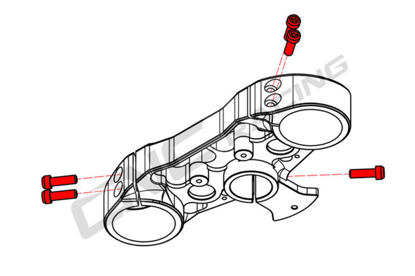 CNC RACING | TOP TRIPLE CLAMP SCREW KIT - TITANIUM