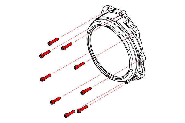 CNC RACING | Clutch cover MV Agusta screw set - TITANIUM