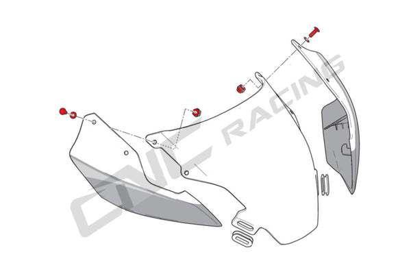 CNC RACING | Screen bolt kit - Ducati