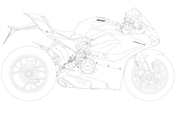 CNC RACING | Fairing screw kit Ducati Panigale V4