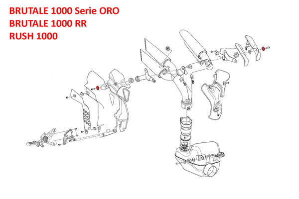 CNC RACING | Silencer bracket screw collar MV Agusta