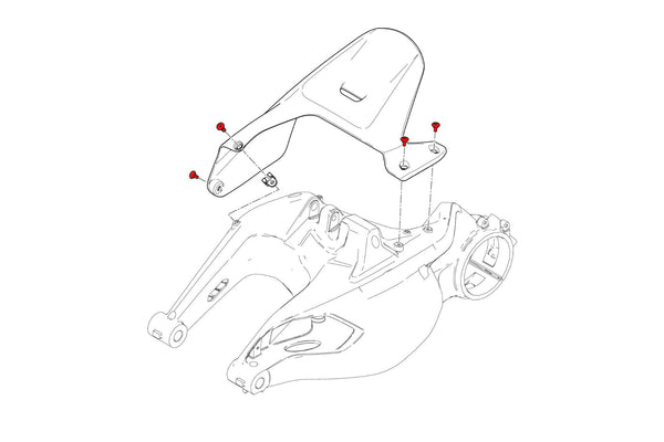CNC RACING | Screw kit rear mudguard Ducati