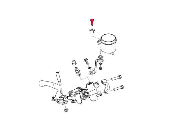CNC RACING | Screw kit - Front brake fluid tank Aprilia RS660