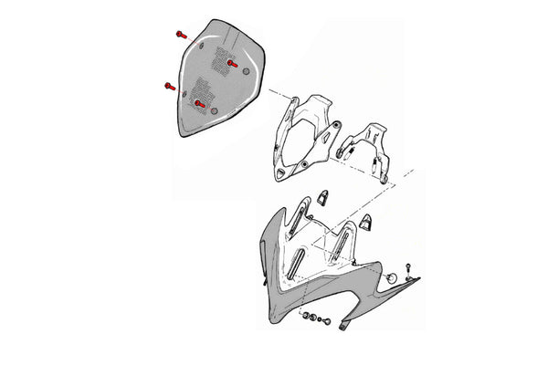 CNC RACING | Carbon screen screw kit Ducati Multistrada 1200