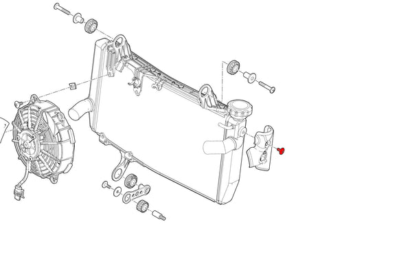 CNC RACING | Screw kit water cooler side cover Ducati Monster 937