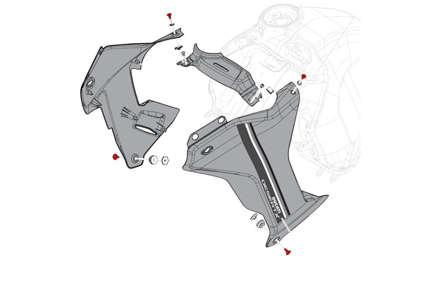 CNC RACING | Front fairing screw kit Ducati DesertX