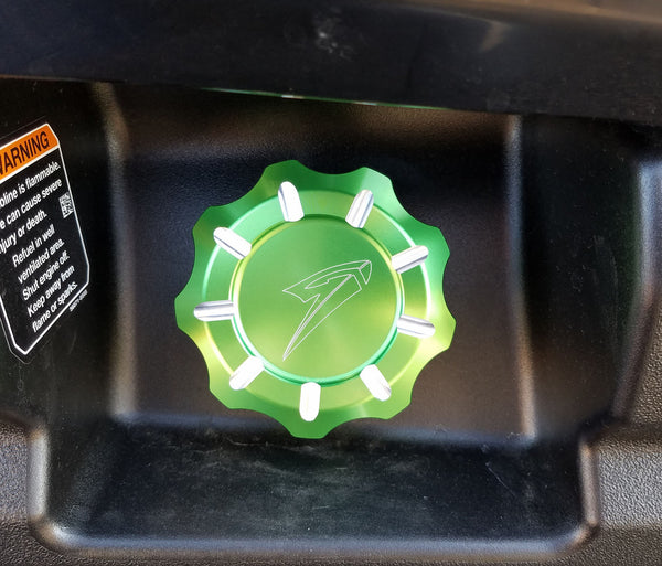 Graves Motorsports Kawasaki Teryx KRX 1000 Billet Machined Gas Cap - Green