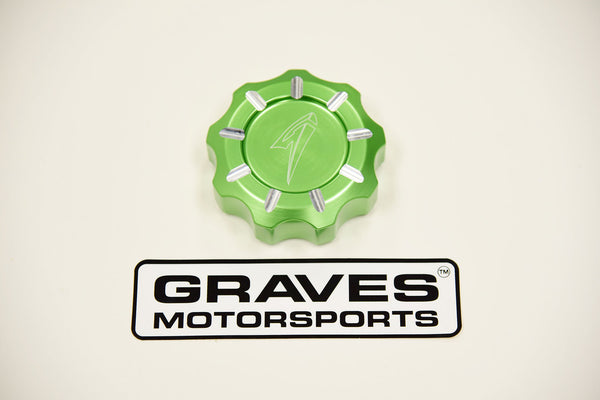 Graves Motorsports Kawasaki Teryx KRX 1000 Billet Machined Gas Cap - Green