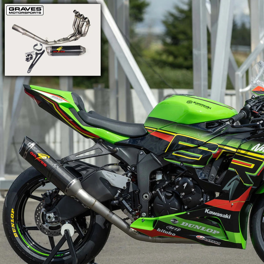 Graves Motorsports Kawasaki WORKS2 ZX-6R Carbon Full Exhaust System