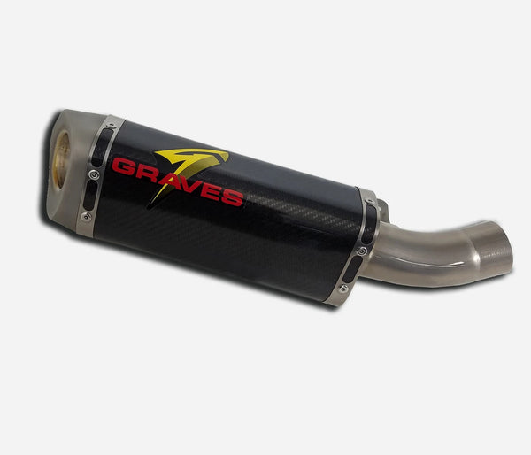 Graves Motorsports Kawasaki ZX-6R Cat-Back Slip-on Carbon Exhaust