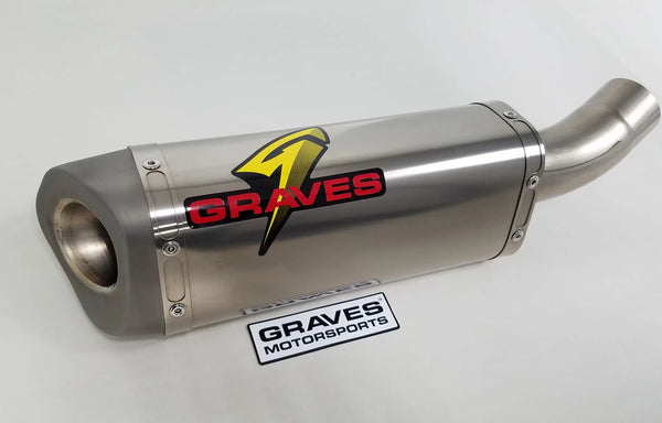 Graves Motorsports Kawasaki ZX-6R Cat-Back Slip-on Titanium Exhaust
