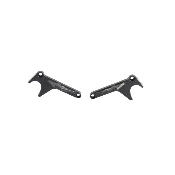 LIGHTECH FTEYA007NER - pair of black rear stand lifter brackets; mounting hardware and rear stand not pictured