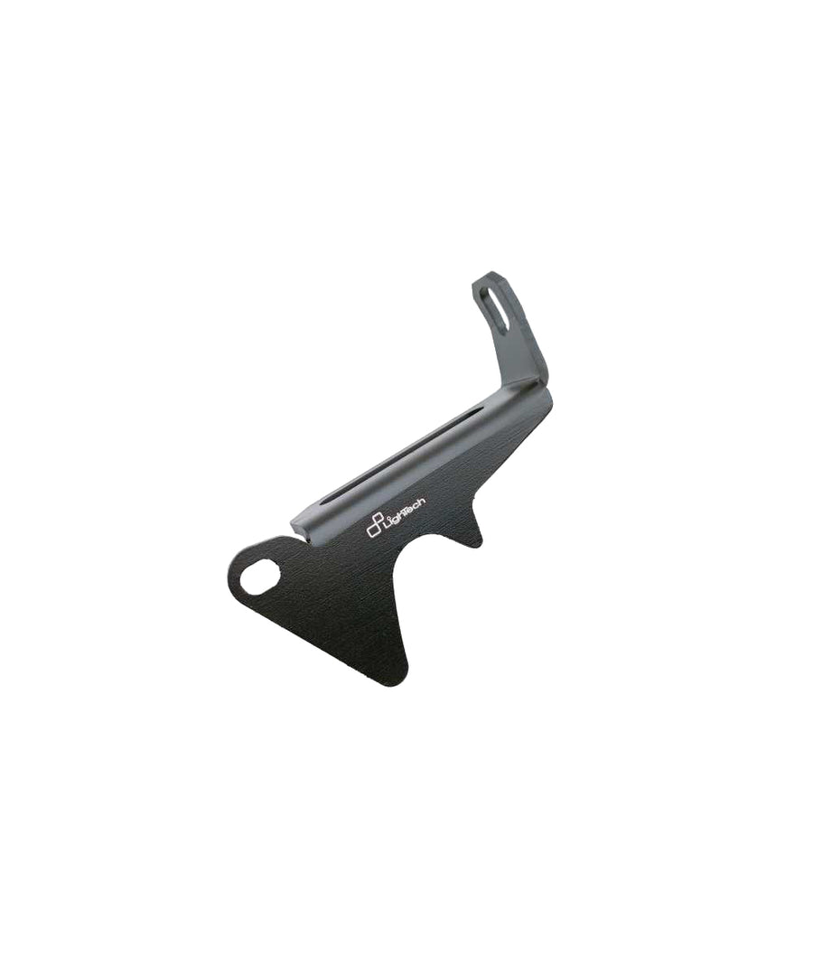 LighTech FTEYA009 black independent stand hook for Yamaha R3, single-hook detail; opposite hook and paddock stand are not pictured.