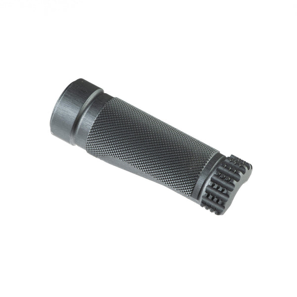 LighTech FTP100GRI grey replacement footpeg for compatible original rearsets, single-footpeg detail; supplied as a pair, vehicle-specific adaptors are separate.