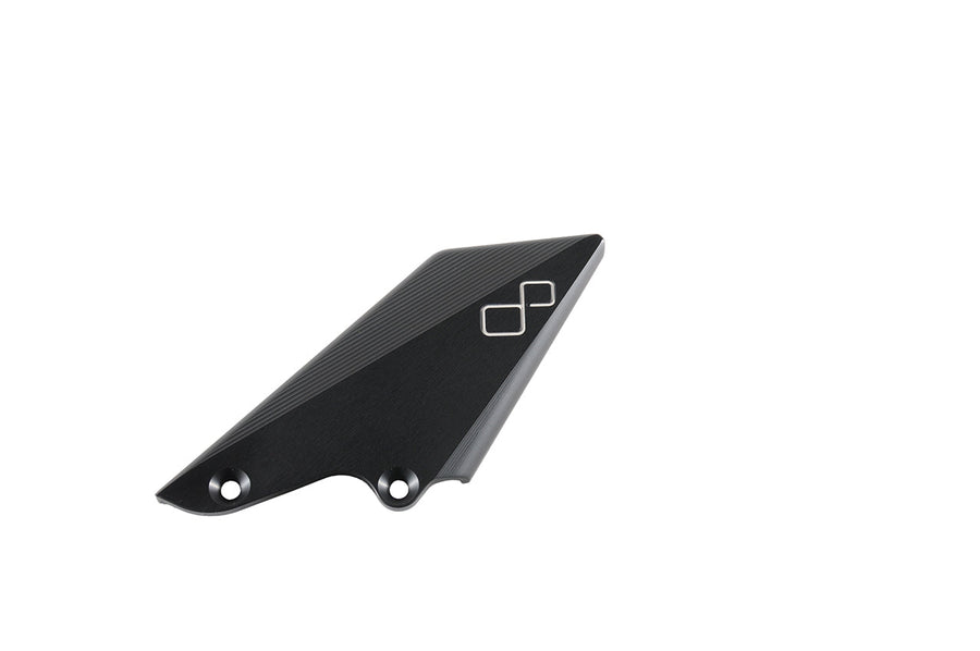 LighTech FTR469NER black magnesium rearset heel guard; single replacement guard, mounting hardware and complete rearsets are not included.