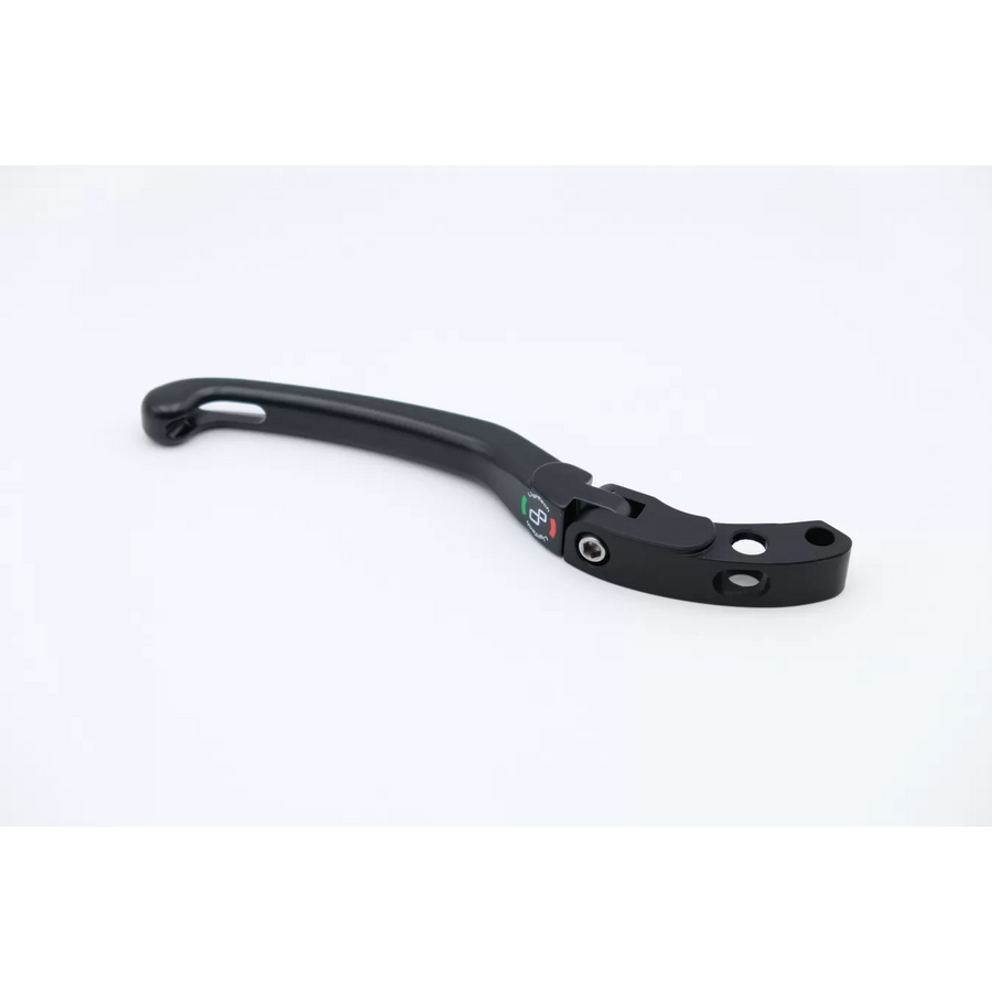 LIGHTECH LEVD504J - J-profile folding brake lever, black finish