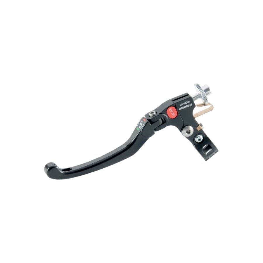 LIGHTECH LEVXF100J - black J-type folding cable clutch lever assembly with adjustable 30/32/34 mm cable pull