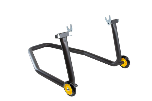LIGHTECH RSF045F - Steel rear stand with fork supports; motorcycle swingarm spools sold separately