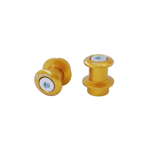 LIGHTECH SCV004ORO - gold M8 swingarm spools, pair; SCV004 markings visible