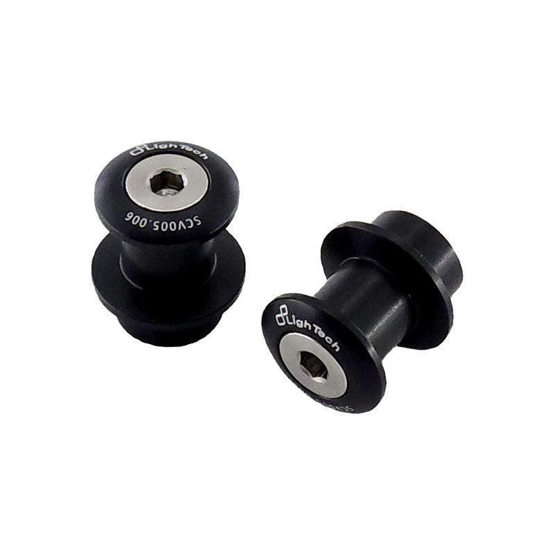 LighTech SCV006NER / SCV005NER black shared spool-body view, pair; SCV005.006 markings visible. Mounting threads are not visible here; select the exact M10 x 1.50 or M10 x 1.25 SKU.