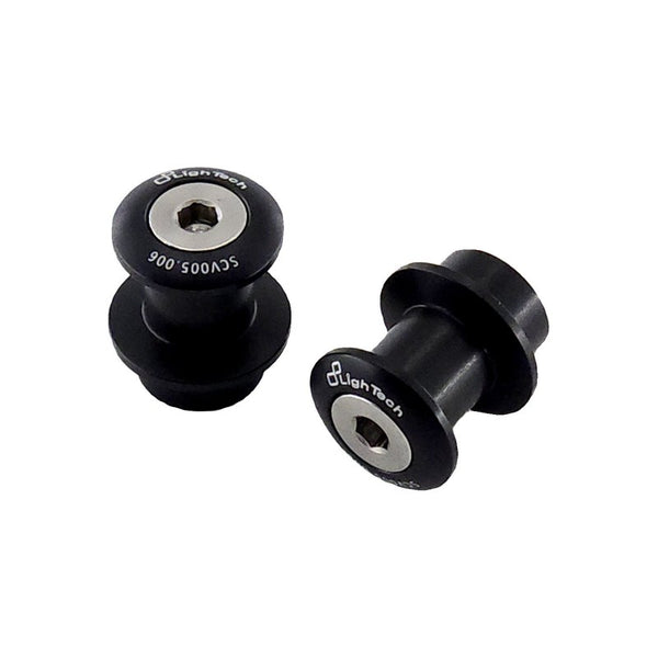 LighTech SCV006NER / SCV005NER black shared spool-body view, pair; SCV005.006 markings visible. Mounting threads are not visible here; select the exact M10 x 1.50 or M10 x 1.25 SKU.