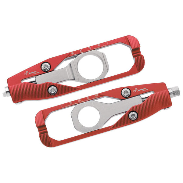 LighTech TEYA010ROS red chain adjusters, left and right assemblies.