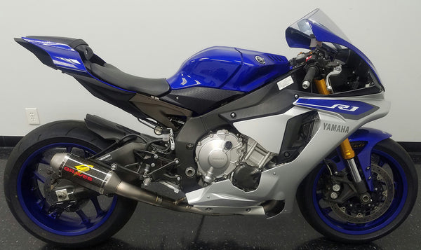 Graves Motorsports Yamaha R1 Full Titanium Exhaust System with Carbon 200mm Silencer