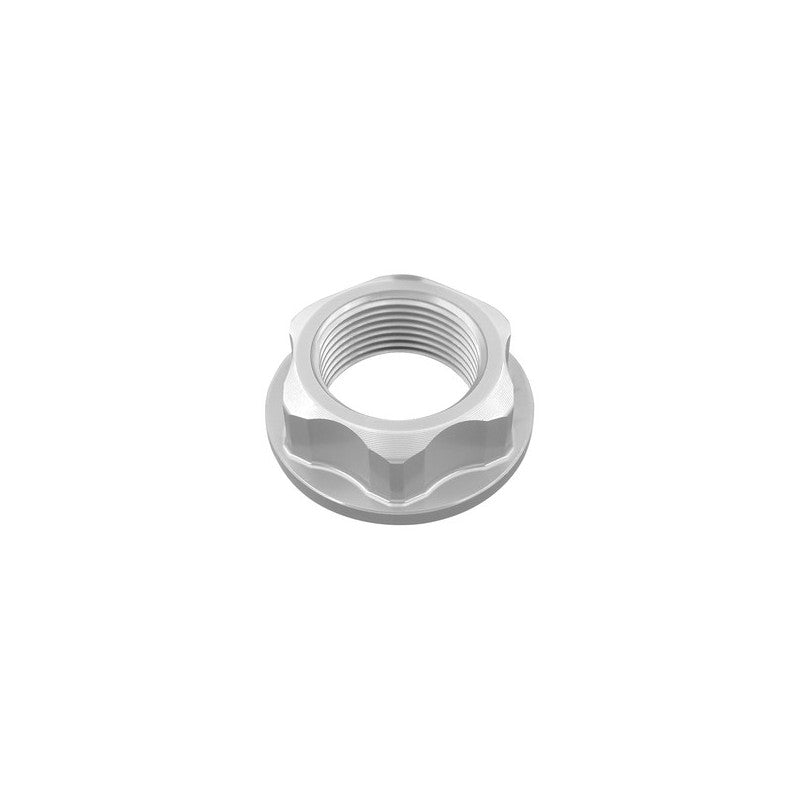LighTech D013SIL M24 x 1.5 Ergal aluminium nut - silver; one nut shown.