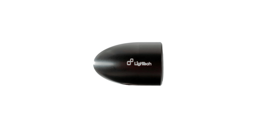 LighTech FRE939NER e8 led turn signals - black, pair; one of the supplied pair shown.