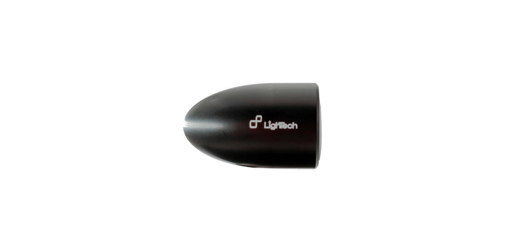 LighTech FRE939NER e8 led turn signals - black, pair; one of the supplied pair shown.