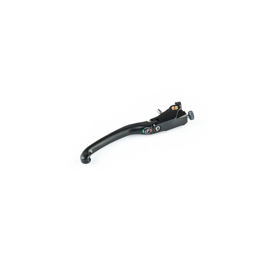 LighTech LEVD155J black folding brake lever, J profile; one lever shown.