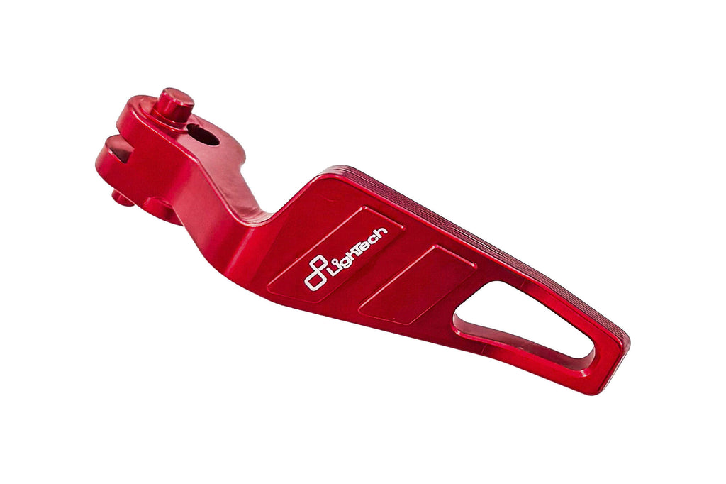 LighTech LEVT100ROS Parking Brake Lever - Red for Yamaha TMAX 560 2020-2026.