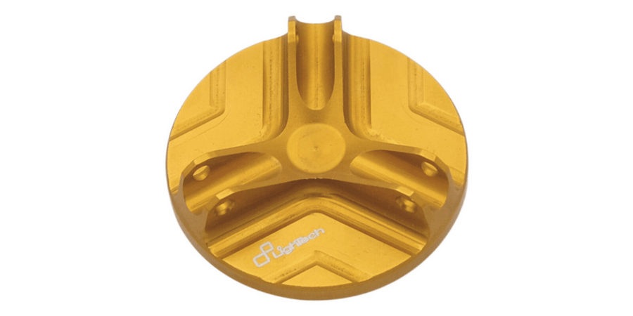 LighTech OIL111ORO m20 x 2.5 ergal oil filler cap - gold.