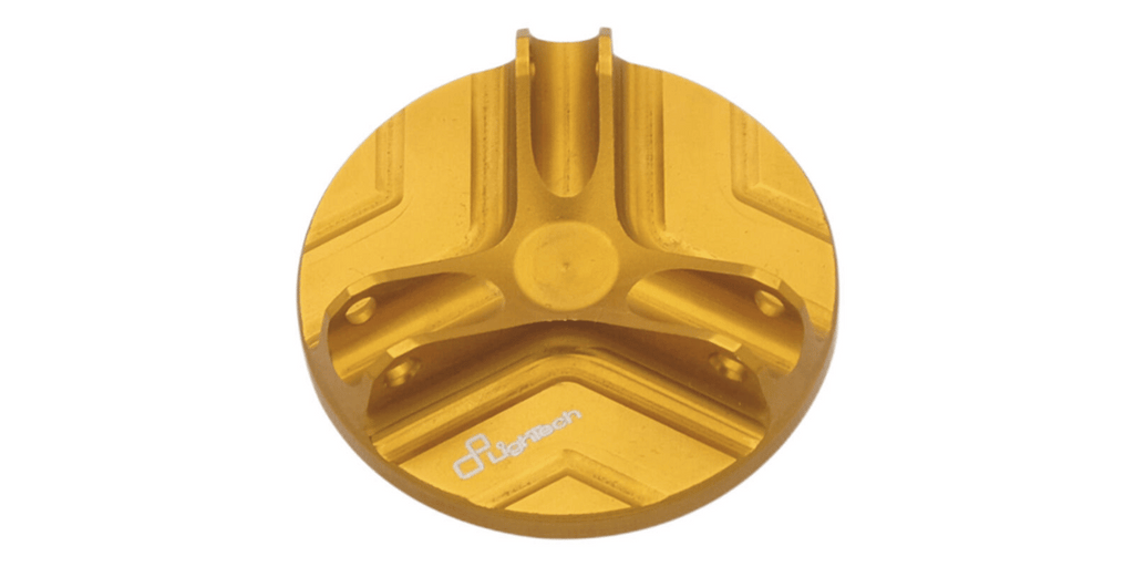 LighTech OIL111ORO m20 x 2.5 ergal oil filler cap - gold.