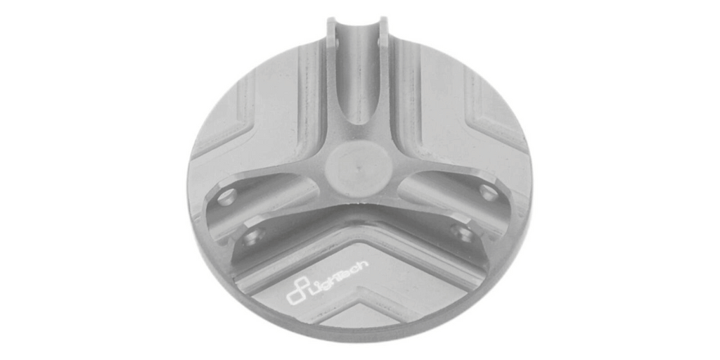 LighTech OIL111SIL m20 x 2.5 ergal oil filler cap - silver.