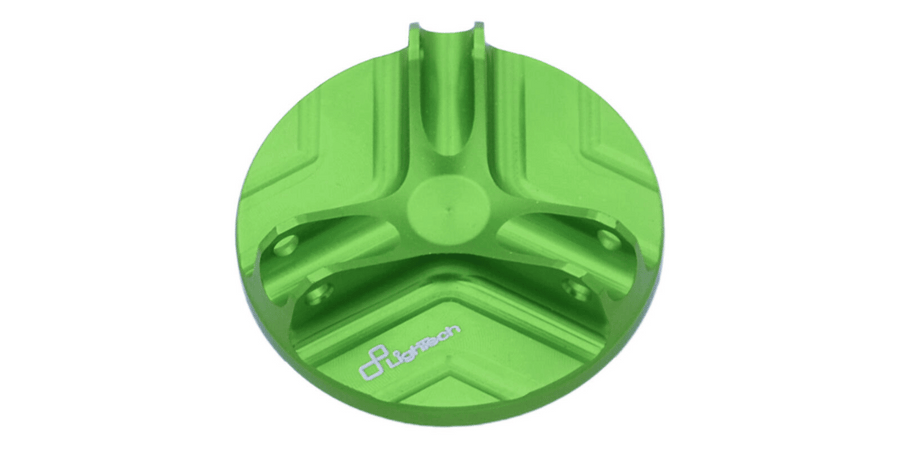 LighTech OIL111VER m20 x 2.5 ergal oil filler cap - green.