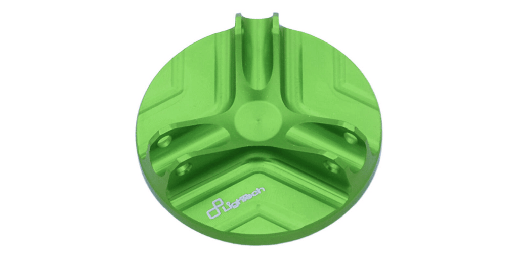 LighTech OIL111VER m20 x 2.5 ergal oil filler cap - green.