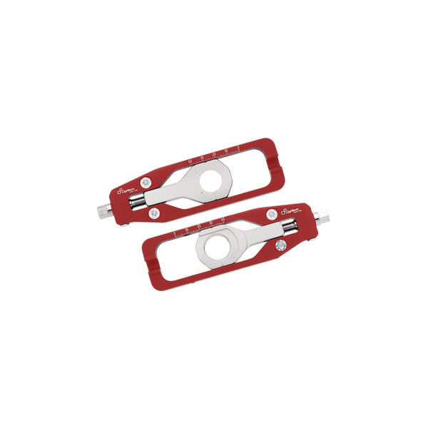 LighTech TEYA002ROS red chain adjusters, left and right pair.