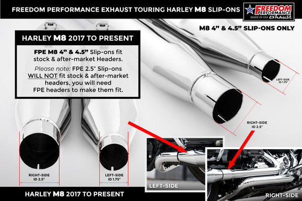Freedom Performance HARLEY TOURING RIGHT SIDE TUCK & UNDER TRUE-DUAL HEADERS Fits '95-Present