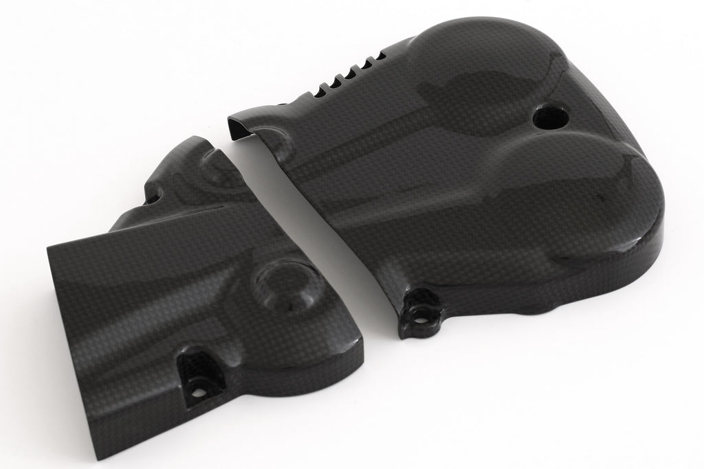 MOTOCORSE Cam-belt cover - Set Trama del carbonio e finitura superficiale - 200P – Plain