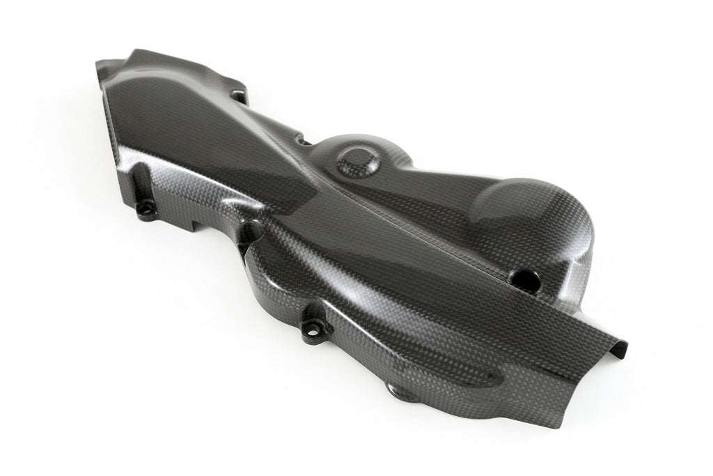 MOTOCORSE Cam-belt cover - horizontal Trama del carbonio e finitura superficiale - 2