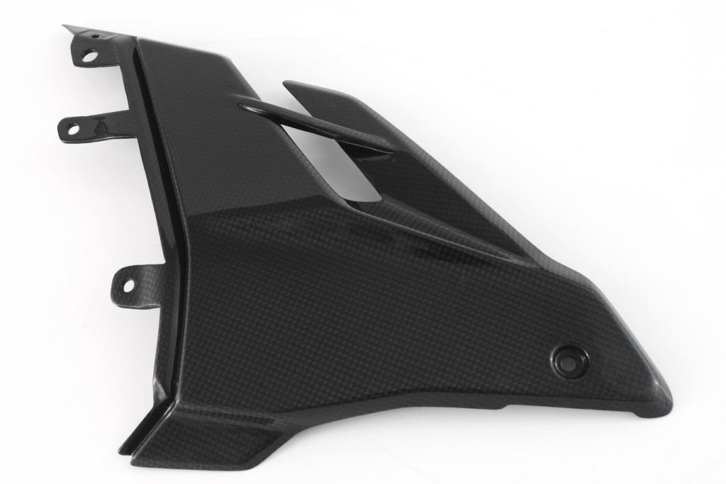 MOTOCORSE Fairing side panel - Lower right Trama del carbonio e finitura superficiale - 200P – Plain