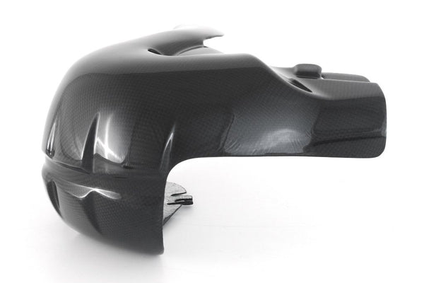 MOTOCORSE Exhaust protection (EURO5 - 2021) Trama del carbonio e finitura superficiale - 2