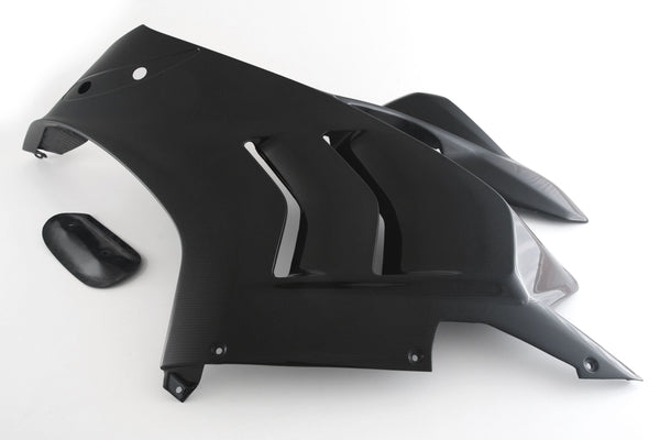 MOTOCORSE Fairing Side Panel - Upper Left - V4 R Trama del carbonio e finitura superficiale - 2