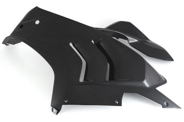 MOTOCORSE Fairing Side Panel - Upper Left - V4 R Trama del carbonio e finitura superficiale - 2