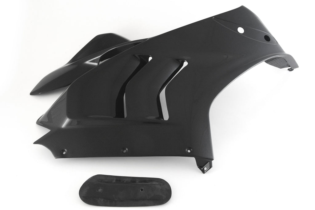 MOTOCORSE Fairing Side Panel - Upper Right - V4 R Trama del carbonio e finitura superficiale - 2