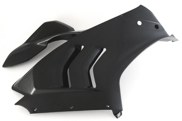 MOTOCORSE Fairing Side Panel - Upper Right - V4 R Trama del carbonio e finitura superficiale - 2
