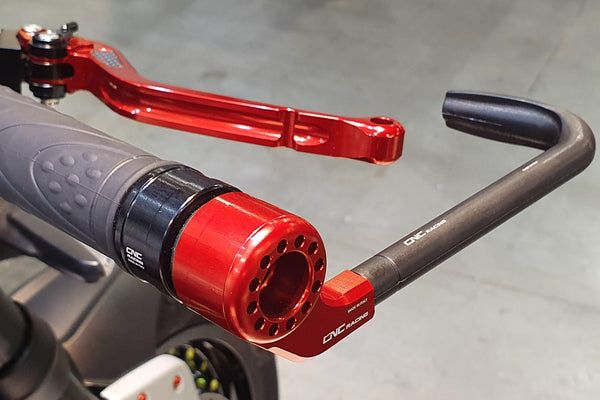 CNC RACING | Adapter kit for bar-end mirror, weight and lever guard on MV Agusta Dragster