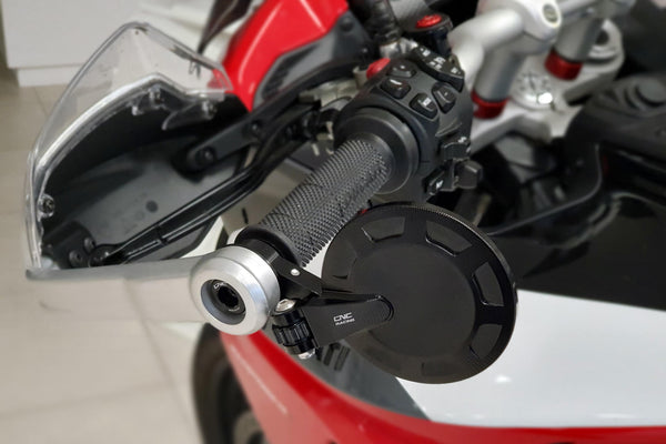CNC RACING | Adapter for bar-end mirrors on Ducati Multistrada V4 - DesertX - Hypermotard 698 Mono